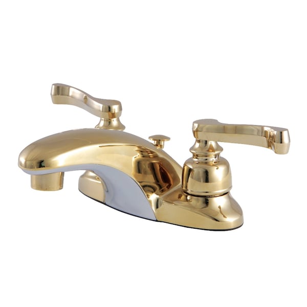 KB622FL 4" Centerset Bathroom Faucet, Polished Brass